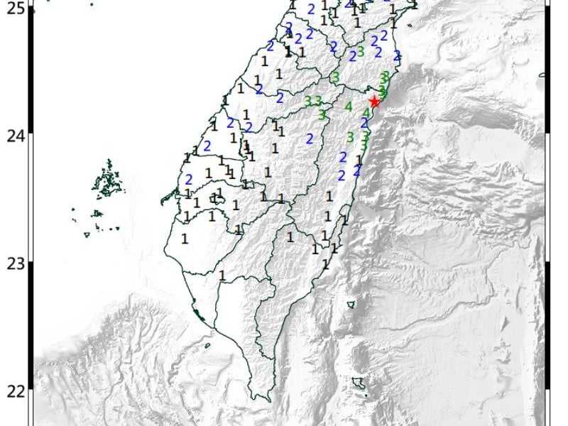 又震了! 秀林發生芮氏5.3地震