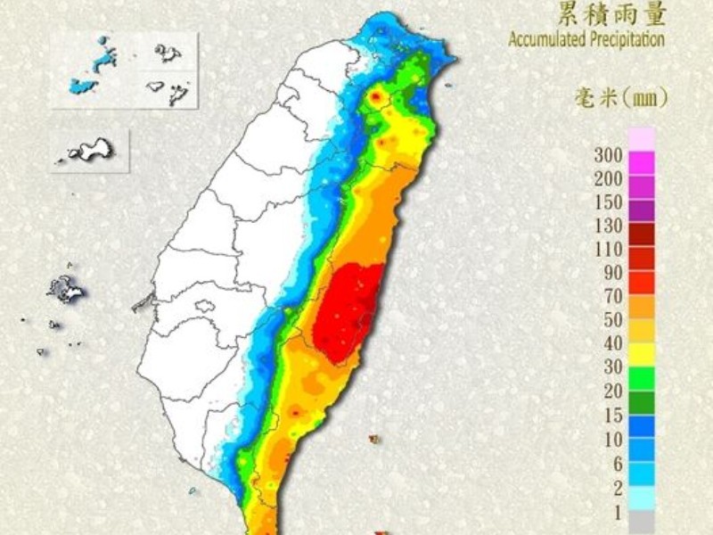 中度颱風「山陀兒」來襲!最新雨量速報出爐