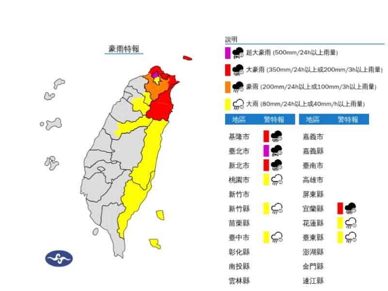 東北季風+颱風外圍雙夾擊!山區恐迎超大豪雨,各地慎防坍方積水