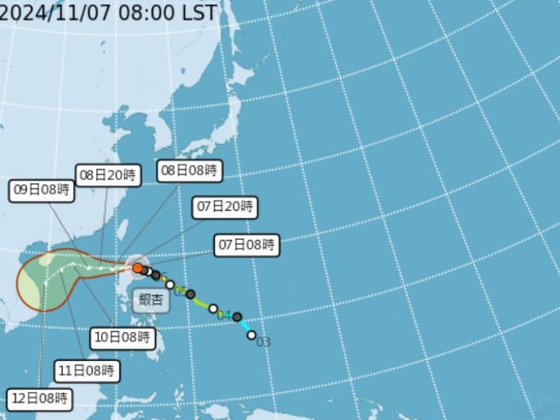 「小鋼炮」銀杏進入巔峰狀態! 還帶著一個小跟班 宜花恐有大雨、豪雨