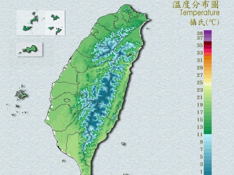 強烈大陸冷氣團來襲，中央氣象署發布低溫特報，提醒民眾注意寒冷天氣