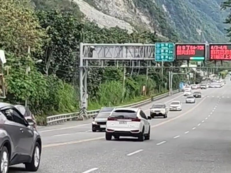 清明連假首日蘇花南下車多