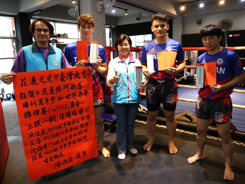 花蓮之光！泰拳健兒勇奪WMO三銀一銅　游淑貞貼紅榜表揚為國爭光