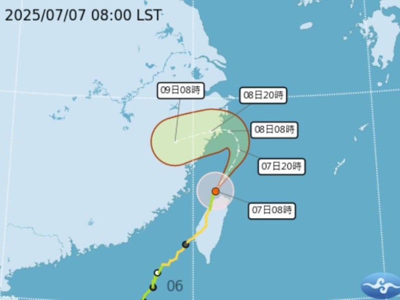 「丹娜絲」今晨已出海