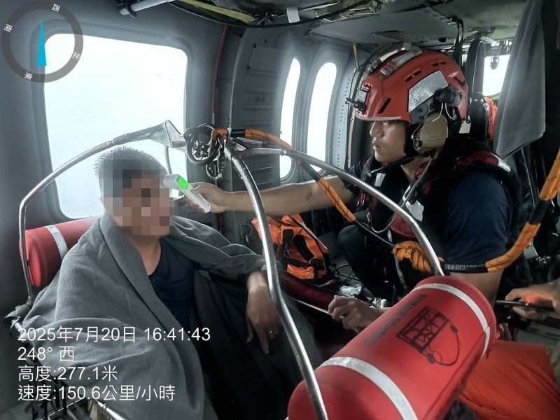 花蓮外海船長蜂窩性組織炎 海、空聯手救援