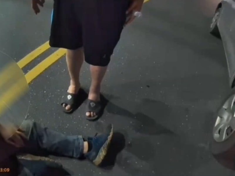 馬路不是床! 男子酒醉倒臥馬路中央 玉警巡邏主動協助返家