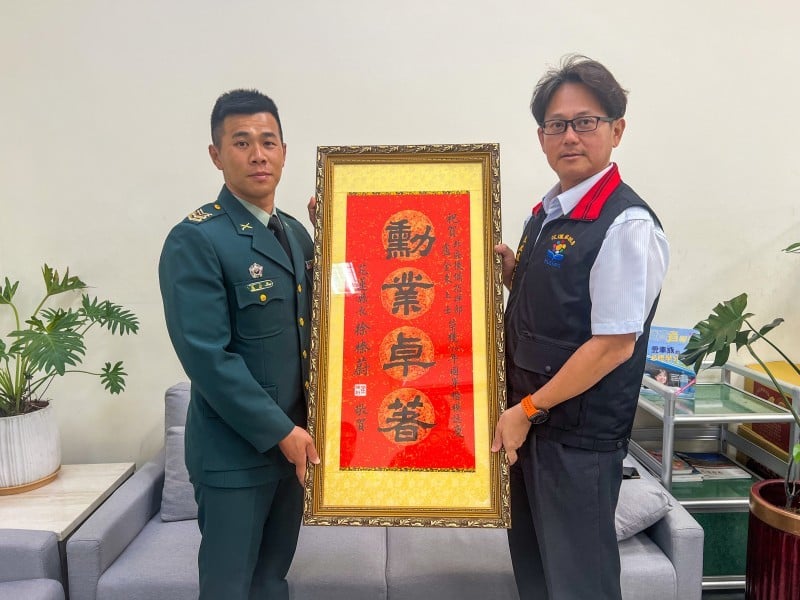 花蓮子弟上士盧金來、上兵何寬哲獲選114年國軍楷模