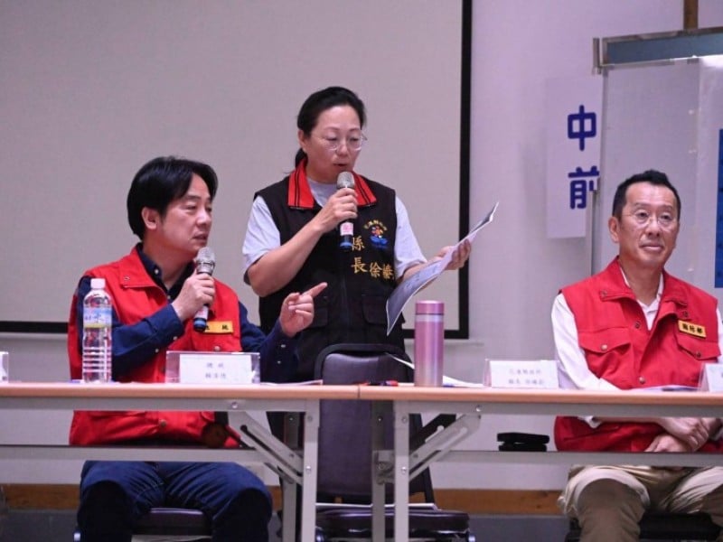 徐榛蔚向總統賴清德簡報災情