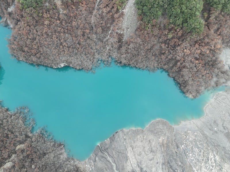 馬太鞍溪堰塞湖水位無明顯變化