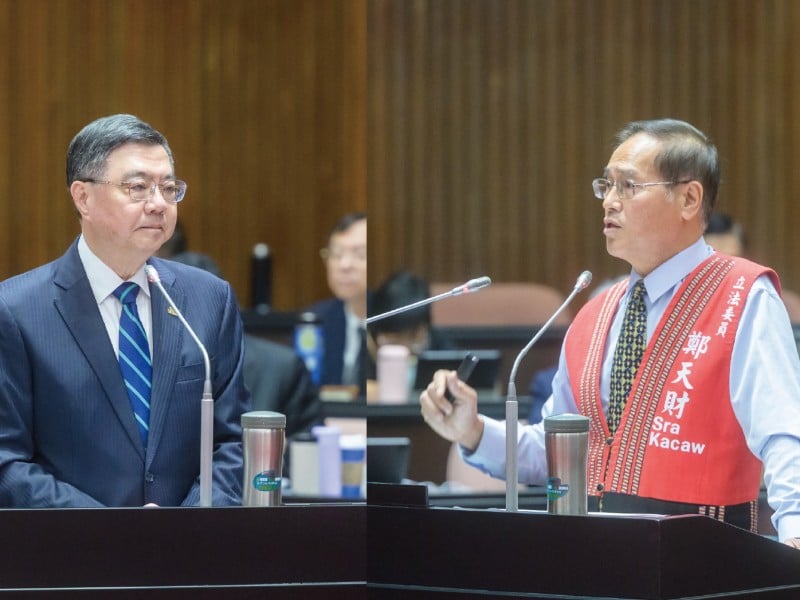 質詢卓揆馬太鞍潰壩災害原因 ! 立委鄭天財 : 政府應正視防災體系漏洞