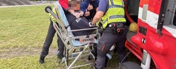 男山友畢祿山跌倒骨折 黑鷹馳援救出