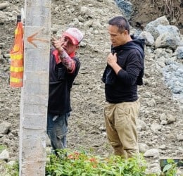 馬太林部落上游「防洪治水攔沙壩」動工了 ! 藝術家優席夫 : 為部落服務 