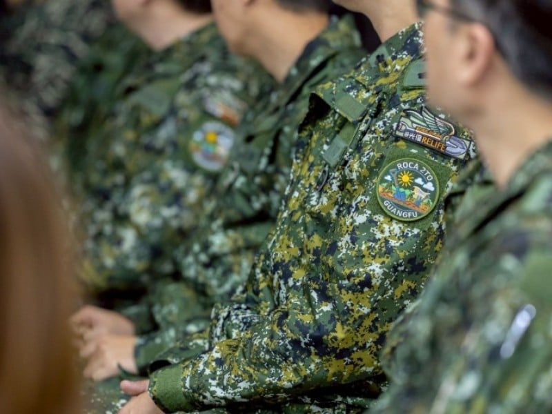 花防部參與光復救災任務國軍弟兄臂章有亮點