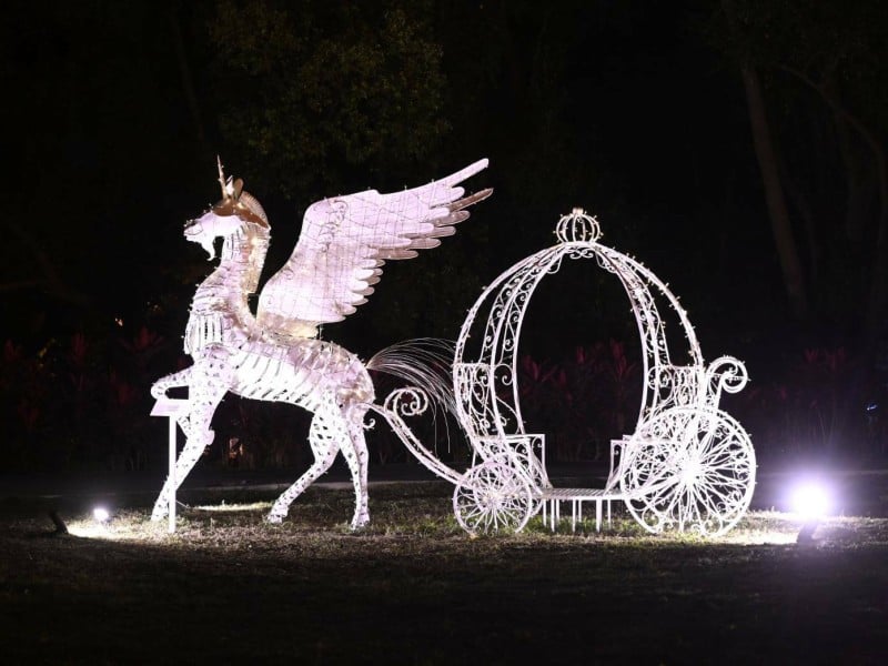 花蓮走春新景點 ! 「大陳公園」夜晚變身夢幻童話森林、光耀燈海
