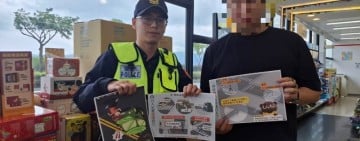 鳳林分局宣導行人交通安全觀念