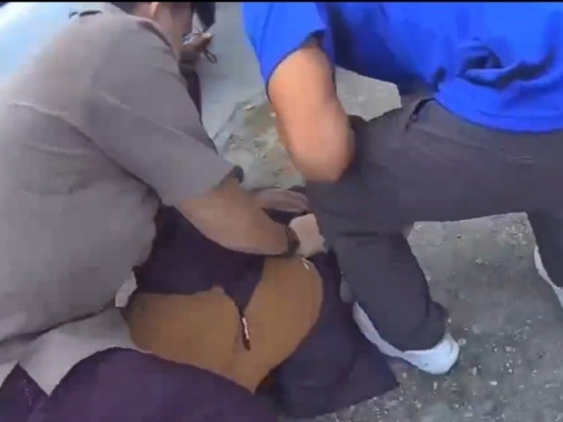 市區餐廳凌晨遭兩男潑漆