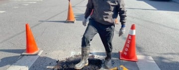 玉里鎮中華路坑洞迅速修補完成