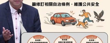 魏嘉賢籲修禁止放養、未繫繩帶寵物出門自治條例