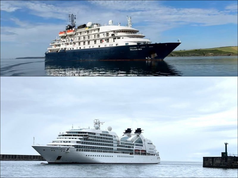 一連兩天都有大船入花蓮港