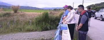 強化排水防洪機能 ! 徐榛蔚視察玉里鎮「觀音排水、杜風排水」工程  預計今年4月底完工 