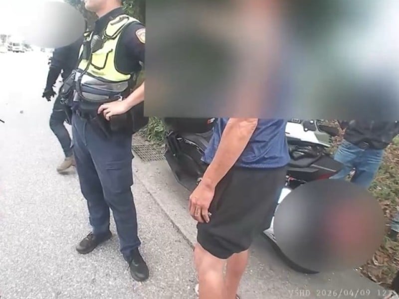 汽車駕駛無故挑釁重機騎士 違規行為花警依法告發