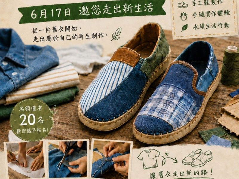 文化局邀您參加光復舊衣手作鞋工作坊