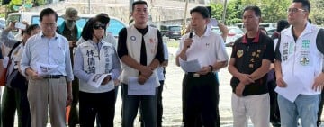 馬太鞍第二道堤防工程現勘 !  促中央速拍板「以地易地」傅崐萁 : 要求七月召開說明會 解決土地、生計與農作補償