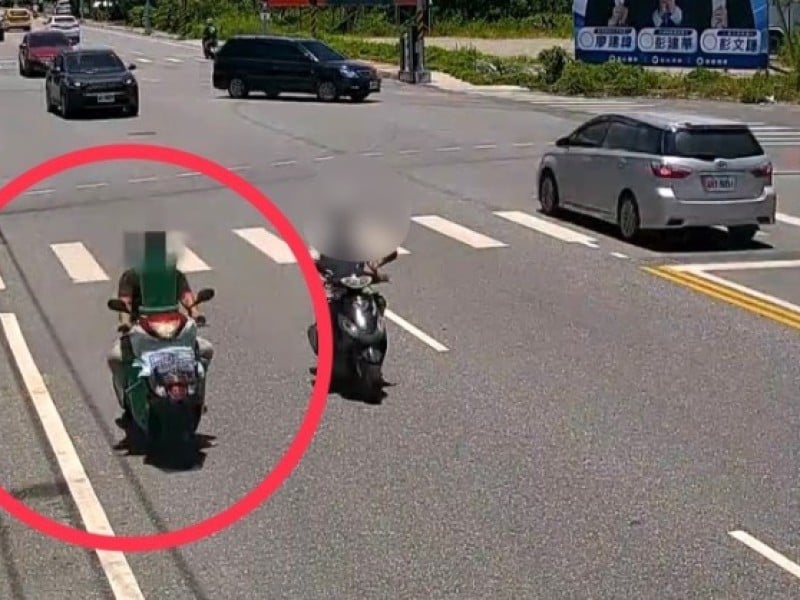機車載運油漆桶涉超高超載