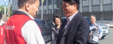 中選會主委游盈隆赴花蓮參加選務工作會議
