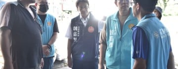 花蓮市車廠日前傳火警 魏嘉彥前往慰問