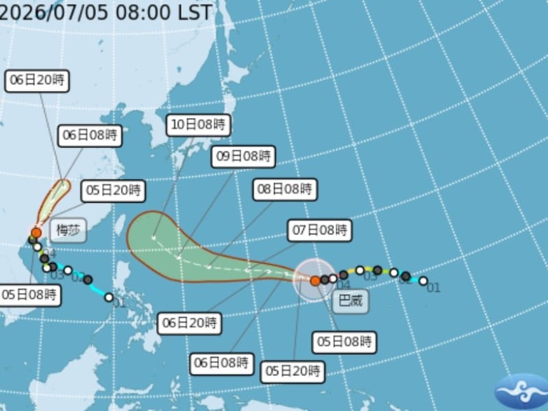 強颱「巴威」路徑西修 侵台機率增高