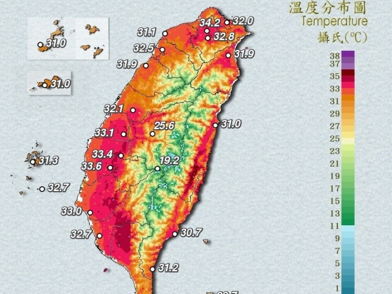 高溫來襲！台南恐飆38度 花蓮等8縣市發布橙色燈號慎防熱傷害