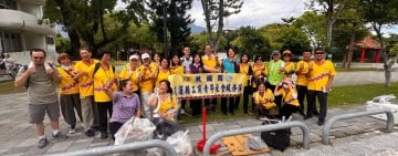 花蓮縣救國團工商青年社會服務隊號召淨園行動　韓林梅身體力行守護花蓮門面