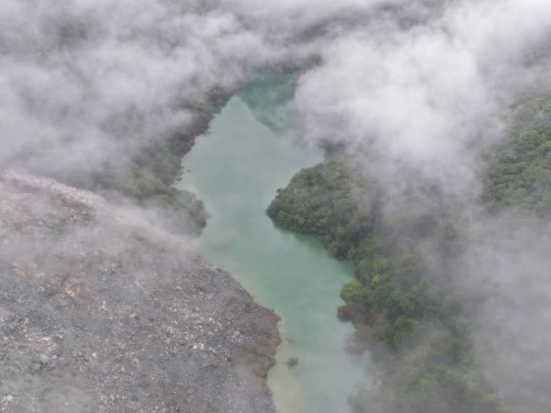 萬里溪堰塞湖河道紅色警戒、周邊黃色警戒
