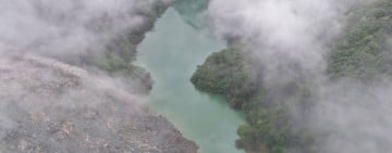 萬里溪堰塞湖河道紅色警戒、周邊黃色警戒