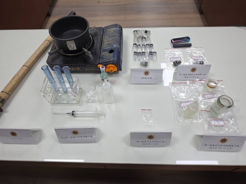 新城警破獲依托咪酯製毒分裝場