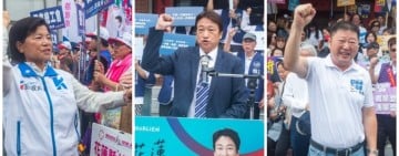 三組熱門花蓮縣長參選人同一天登記