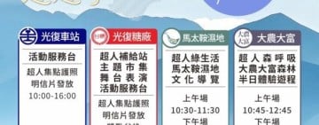 超人再集合！「光復超人感恩季」9/26暖心登場 50家補給站、集點護照換好禮、濕地森林體驗 中秋連假相約回光復