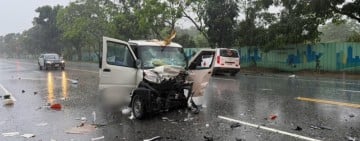 臺9線光復路段三車相撞 造成一死多傷