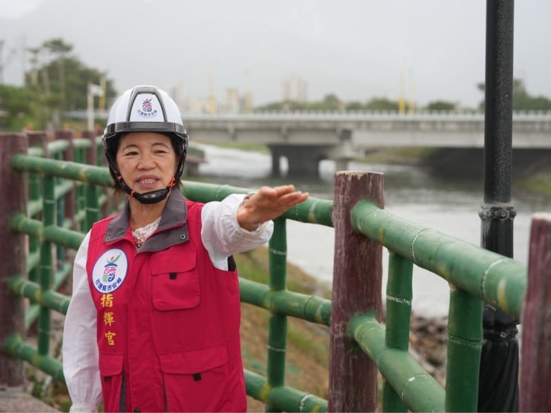 颱風逼近防汛不鬆懈 游淑貞視察榮光抽水站