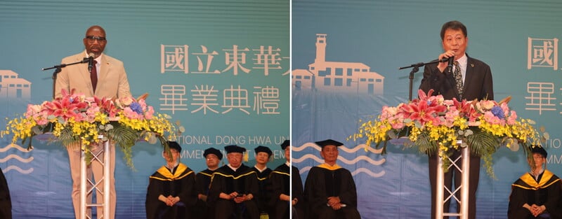 3.聖文森及格瑞那丁姜康特大使及東華大學校友總會楊政道理事長致詞給予畢業生祝福_0_7349b.jpg
